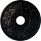 Ekena Millwork Valletta Ceiling Medallion (Fits Canopies up to 3 1/2"), 18"OD x 3 1/2"ID x 1"P, Jet Black CM18VLBLF - alternate 1